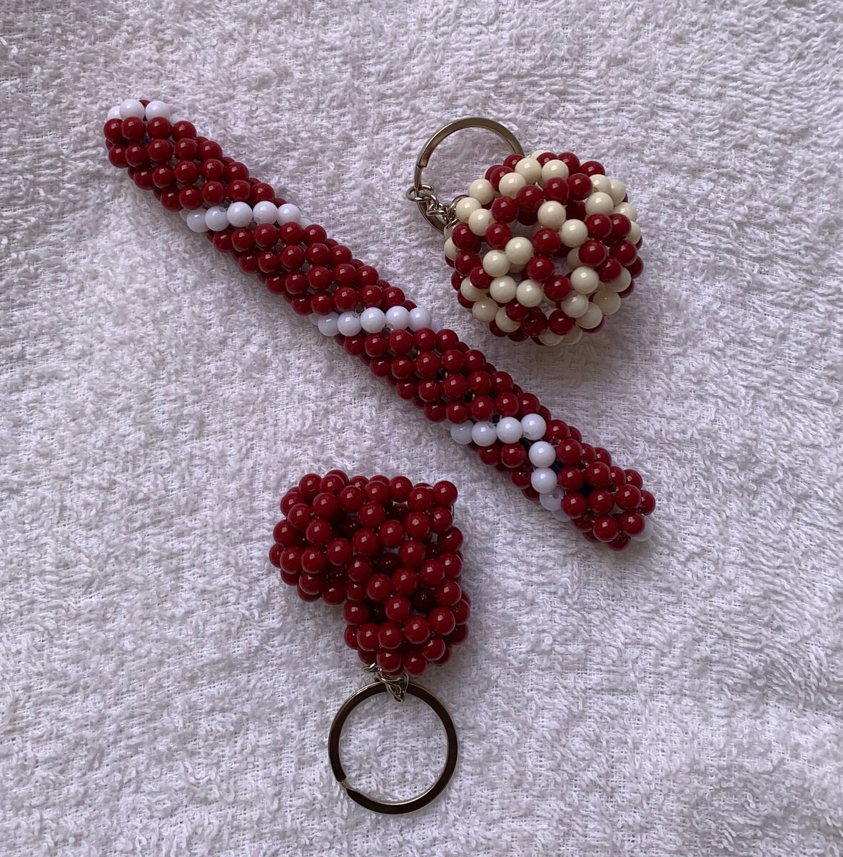 Porte-clés perles colorées