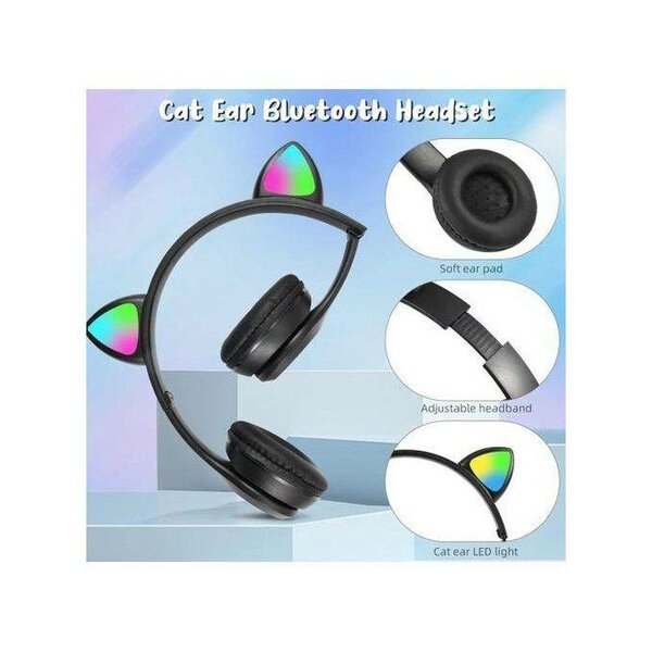 Casque audio cat noir