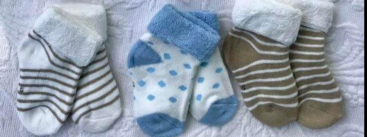 3 pairs of socks, terry