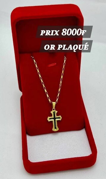 Collier Croix Plaqué Or