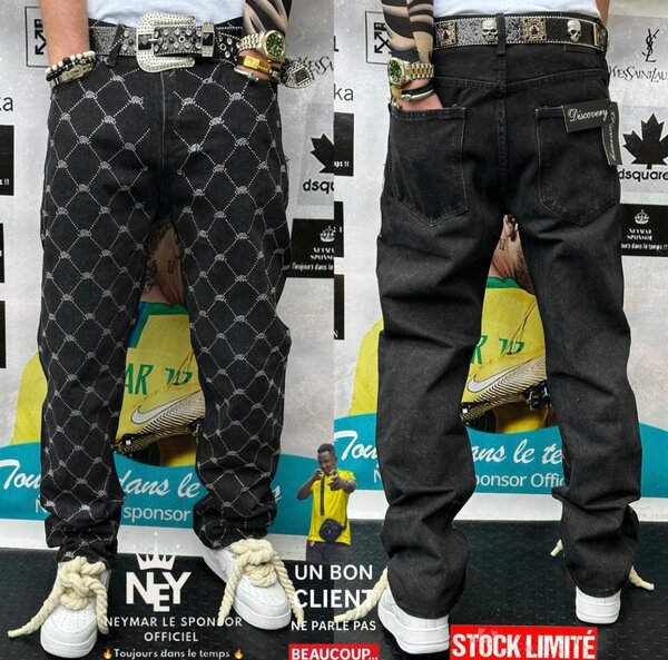 Jean noir tendance pour homme
