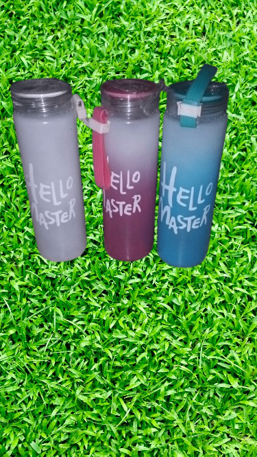 Hello Master Glass Water bottle