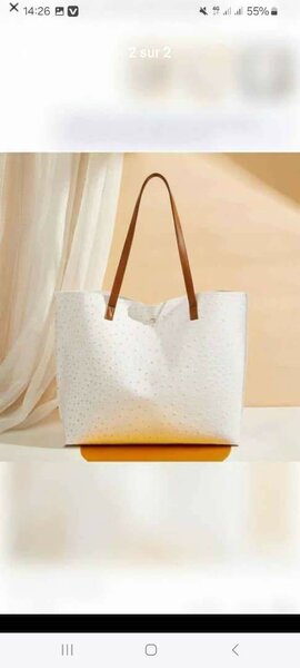 Sac cabas blanc élégant