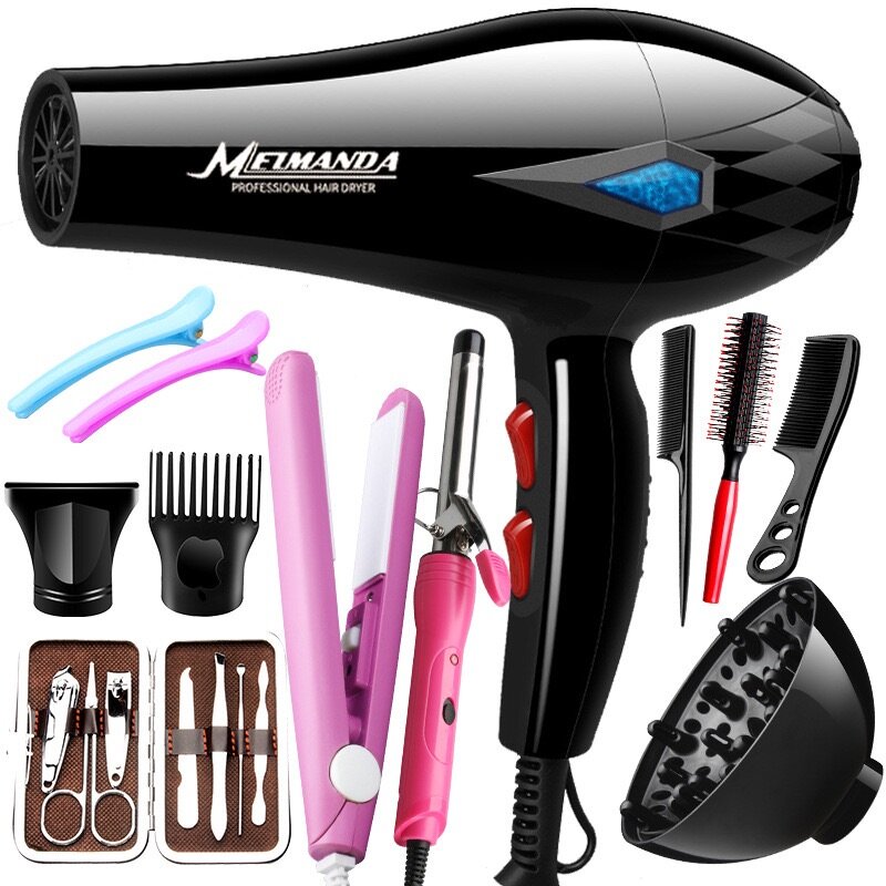 Hair dryer with accessories