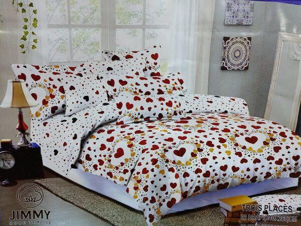 Draps plats 3places
