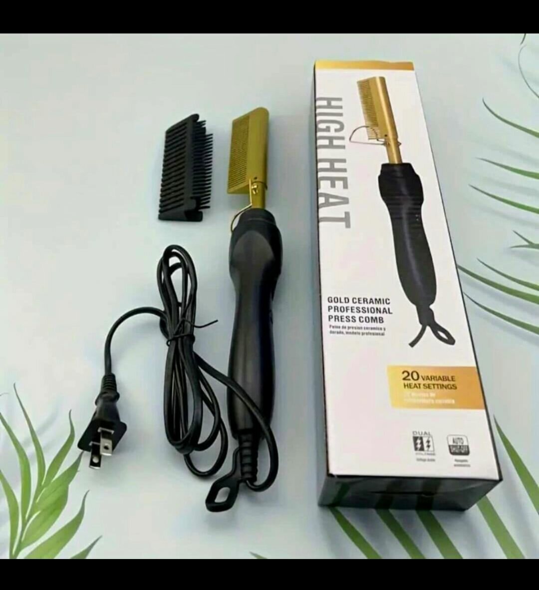 Peigne chauffant 2en1 lisseur