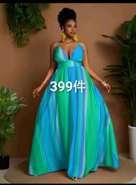 Robe Maxi Longue Colorée Évasée