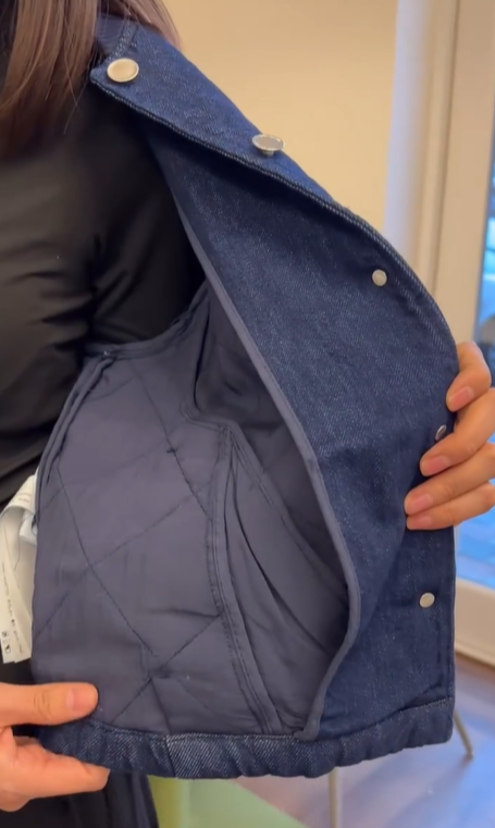 Джинсовый стёганый бомбер от ZARA