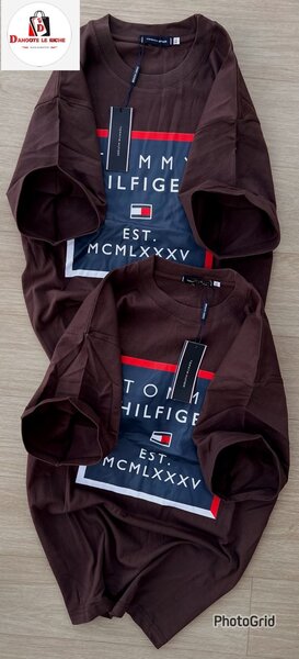 T-shirt brun moderne pour hommes