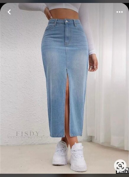 Long jeans skirt