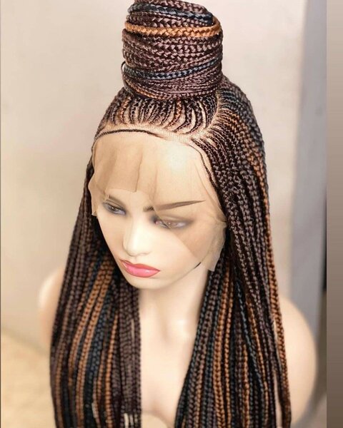 32 inches cornrow braided wig
