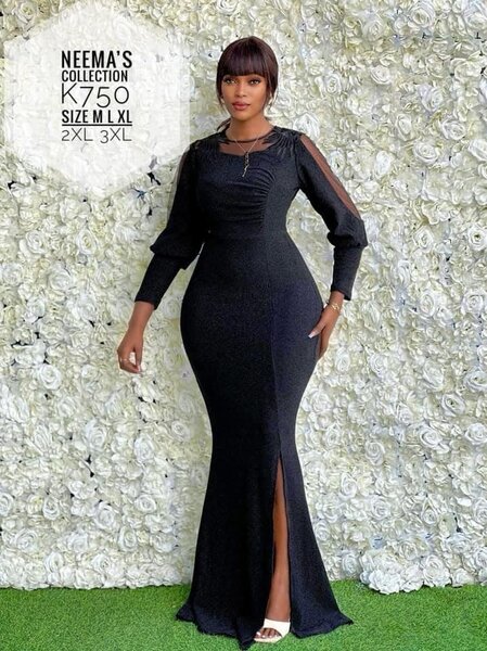 Beautiful long Black women's dress