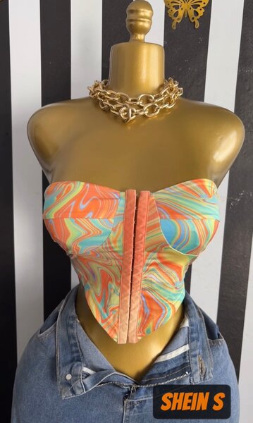 Bustier en denim tendance