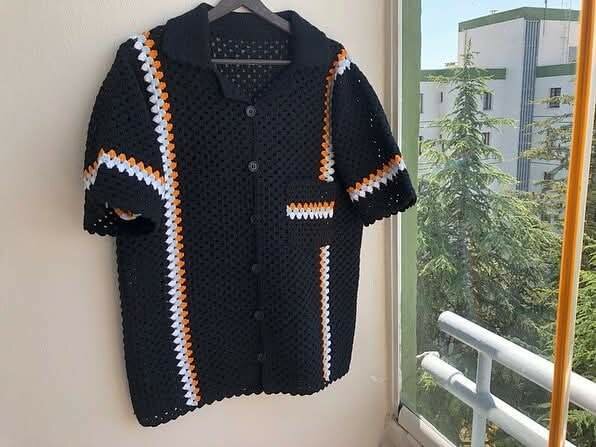 Chemise en crochet unisexe