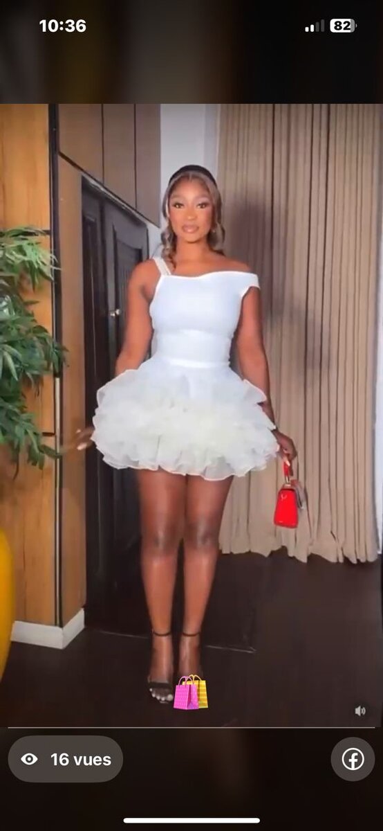 Robe cocktail élégante blanche