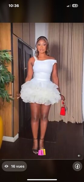 Robe cocktail élégante blanche