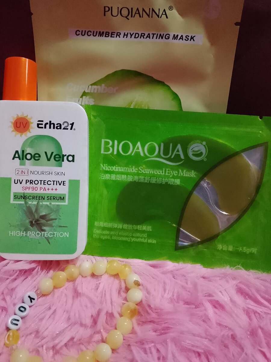 Masque visage et crème solaire