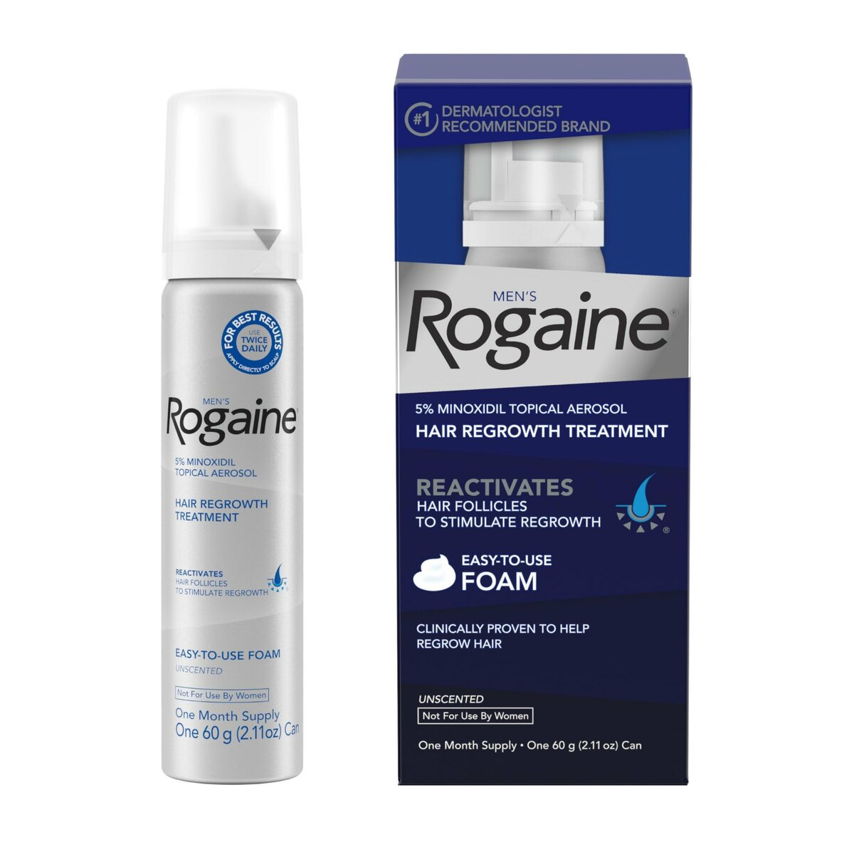 ROGAINE MINOXIDIL FOAM FOR MEN - ONE BOTTLE