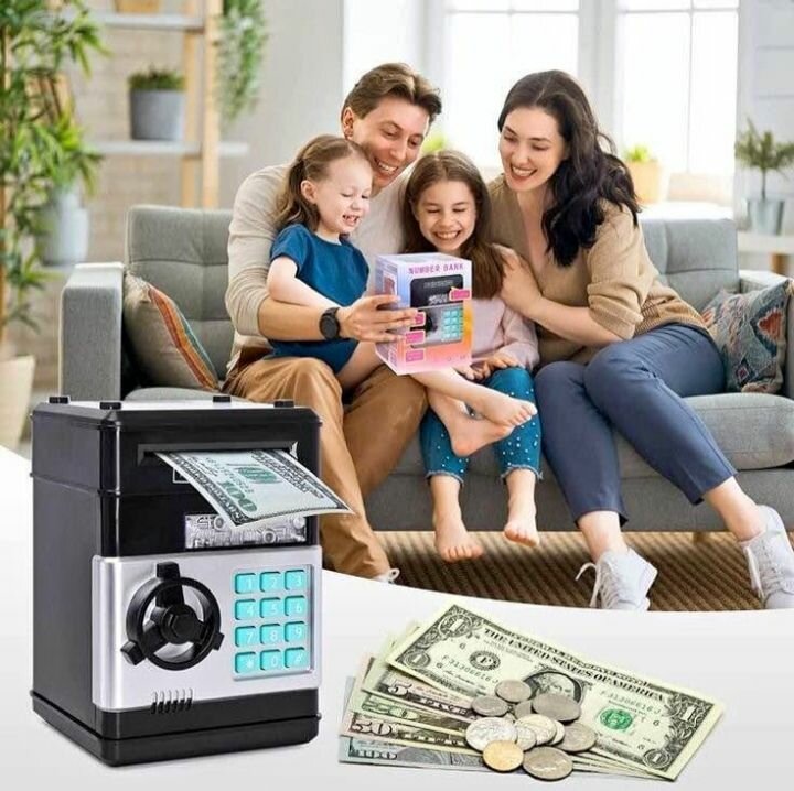 Tirelire électronique pour enfant avec mot de passe+ 3 piles