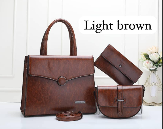 set of bags brown
