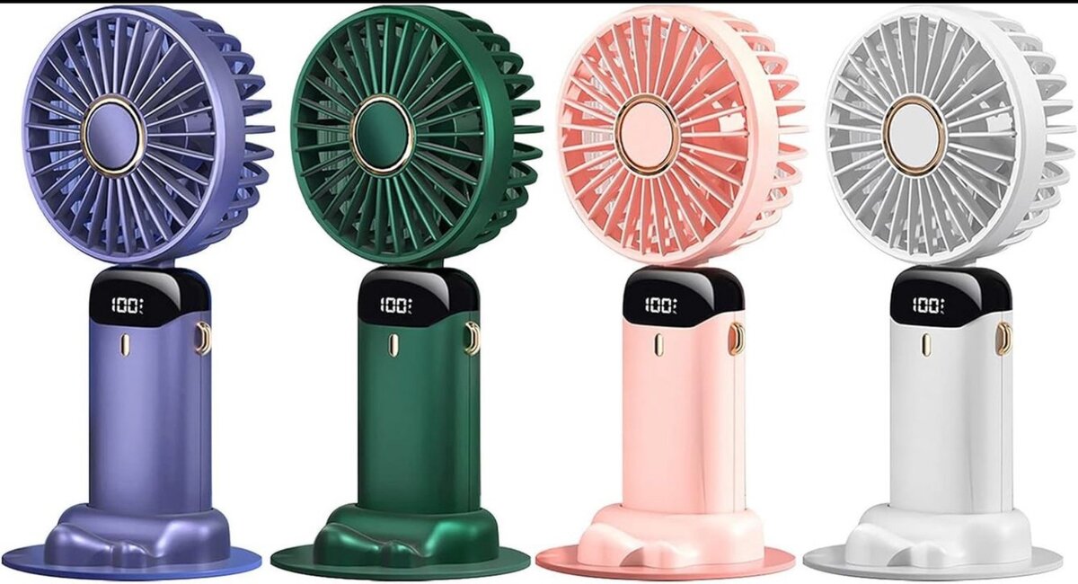 Ventilateur portable avec affichage numérique à LED intellig