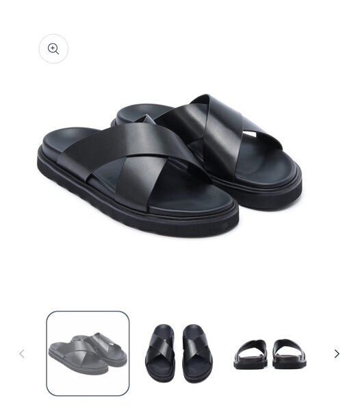 Sandales croisées en cuir noir