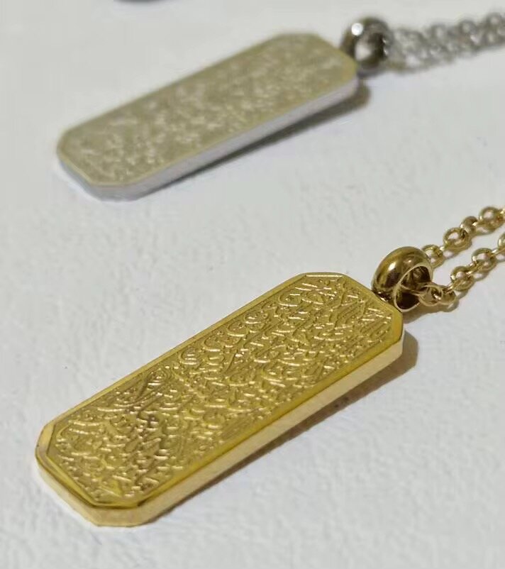 Collier Pendentif Rectangle Élégant