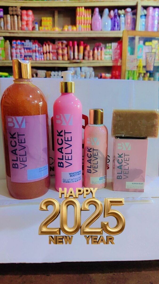 Peeling soap, black velvet and Miracle DERM lotion