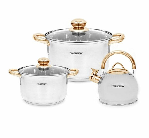 6 PCS HIGH-QUALITY STAINLESS STEEL CASSEROLES SET