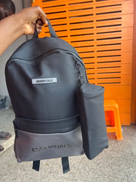Essentials Black Backpack