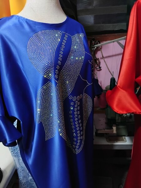 Designed clothes with rhinestones