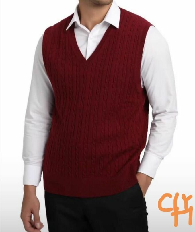 Pull sans manches élégant homme