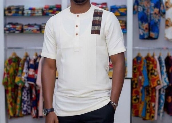 Chemise ethnique élégante homme