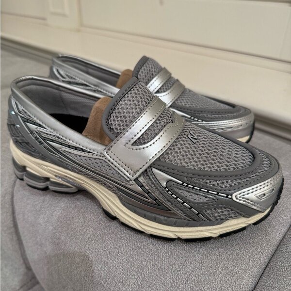 Mocassins sportifs gris hommes