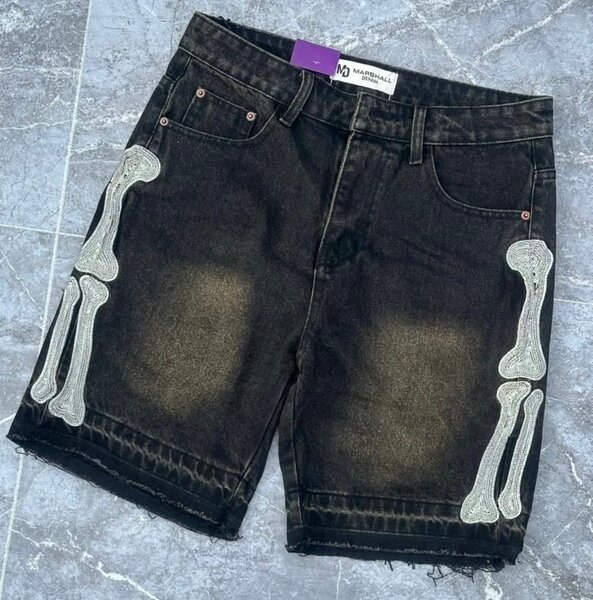 Shorts en jean avec motifs