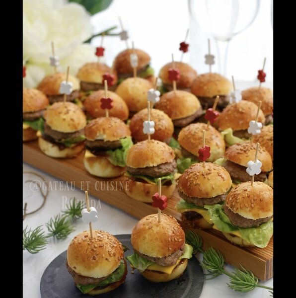 Mini burgers gourmets