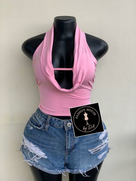 Top dos nu drapé élégant