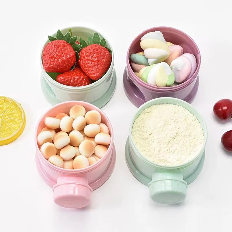 Potable baby snack container