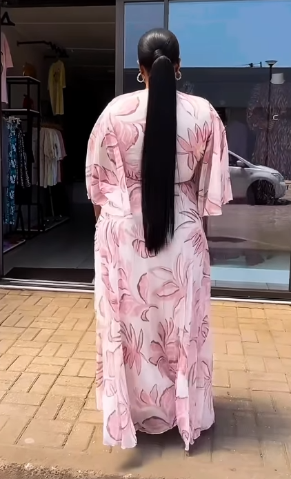 Women's long dress with print