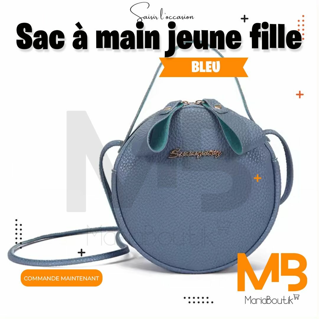 Sac à main rond bleu