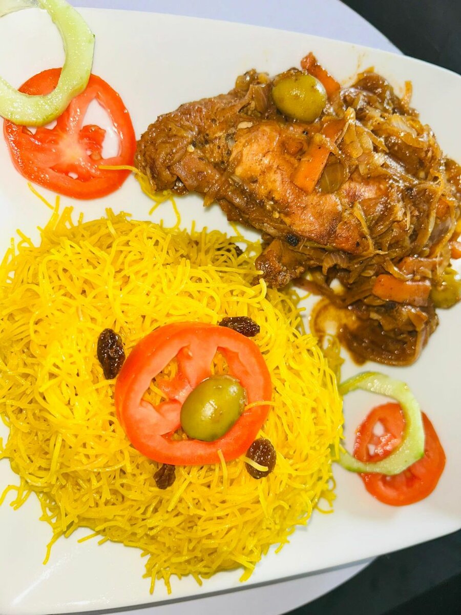 Cheveux d'ange au poulet frit