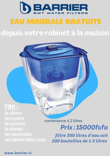 Filtre a eau , barrier