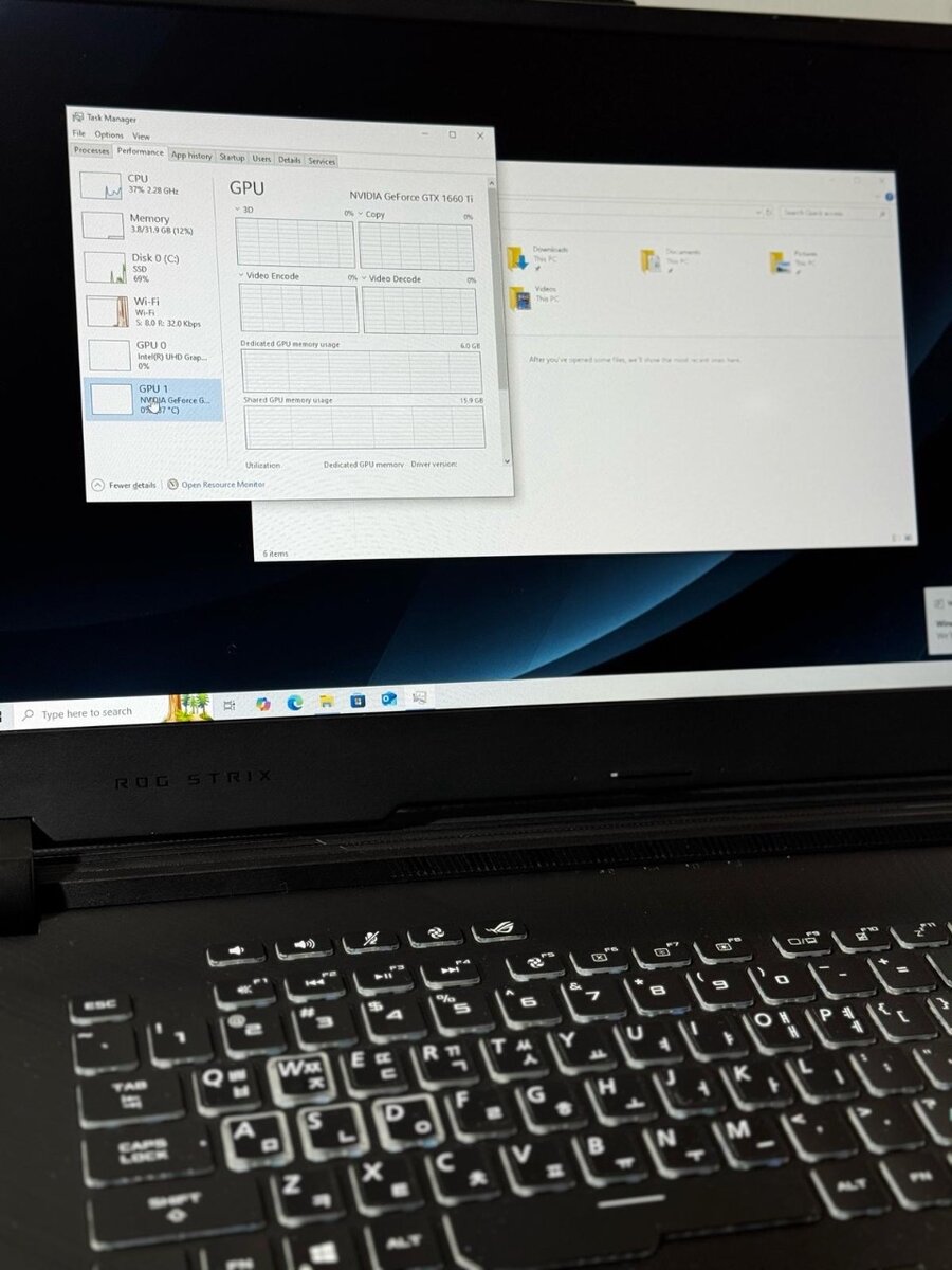 Asus Rog Strix G731G  intel i7