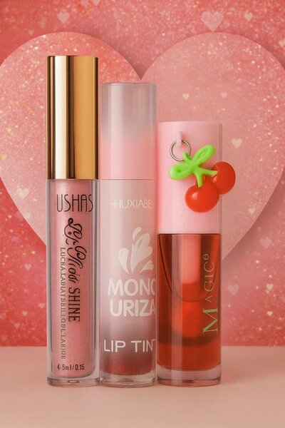 Lot de 3 brillants à lèvres