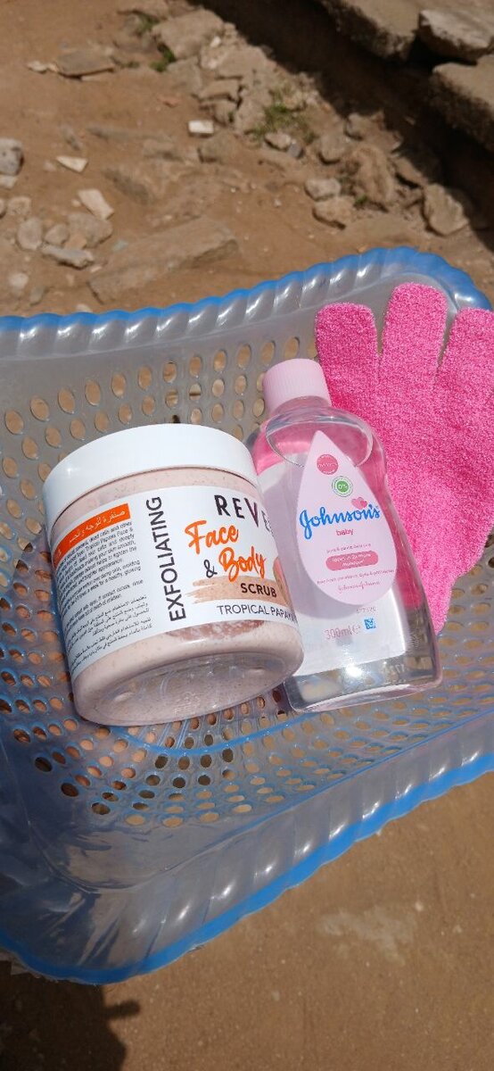 Gommage et huile corps