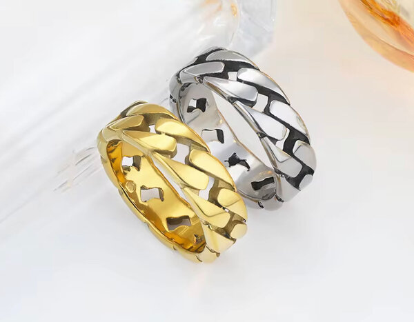 Bague Moderne Argent et Or