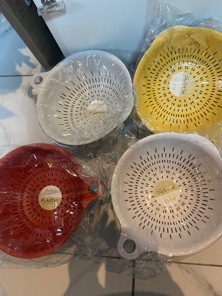 Plastic stainer with it bowl.