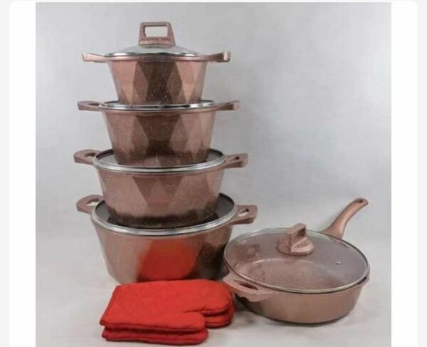 Granite non-stick cookware set 10