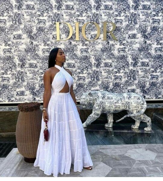 Robe longue blanche élégante