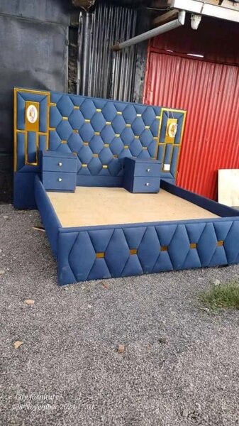 Stylish and high-quality double bed with headboard and drawers